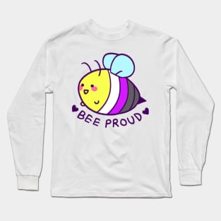 BEE proud: nonbinary flag Long Sleeve T-Shirt